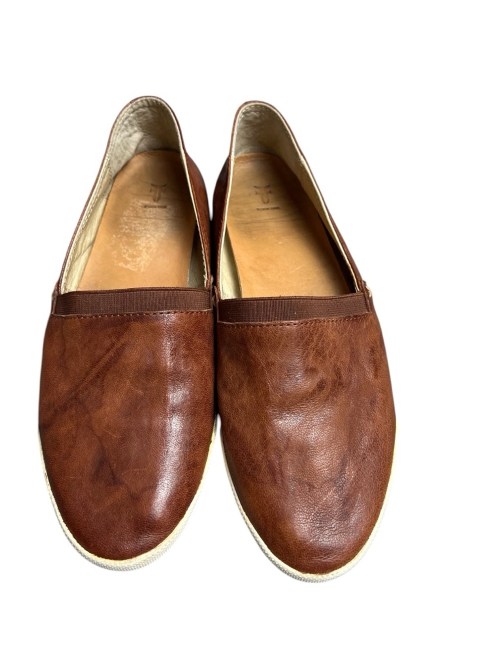 Frye Women's 8 Melanie Slip On Shoes in Cognac Antique Soft Vintage